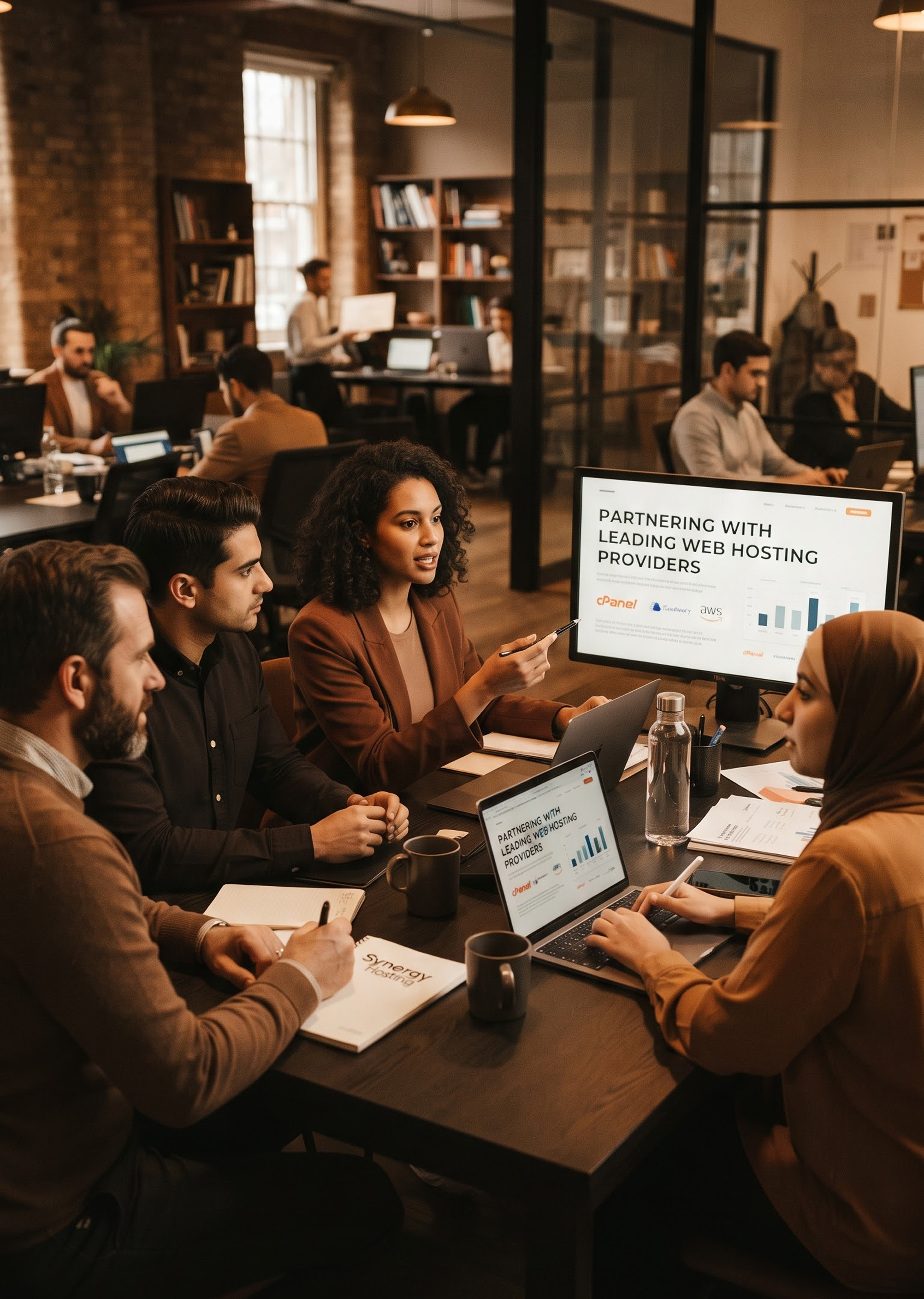 Engineers planning a hosting deployment